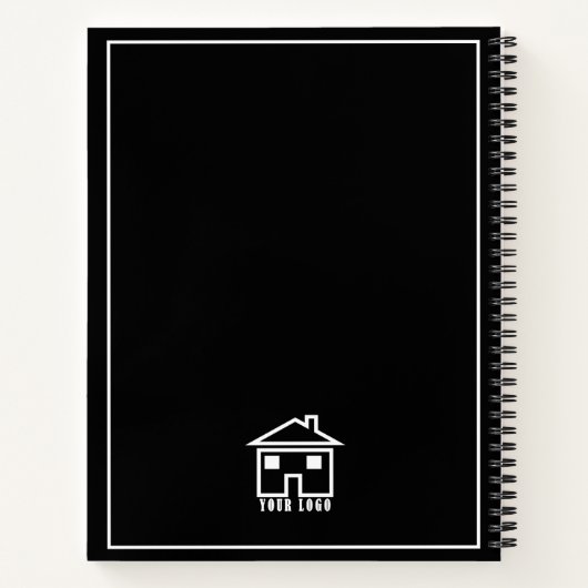 Aangepaste Logo voor onroerend goed Realtor-promot Notitieboek (Achterkant)