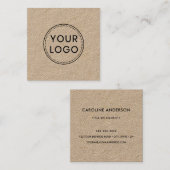 Aangepaste logo voor professionele kraft vierkante visitekaartje (Voorkant / Achterkant)