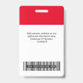 Aangepaste Logo voor Ronde Foto van werknemer Badge (Achterkant)