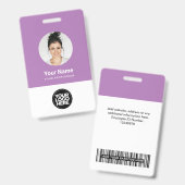 Aangepaste Logo voor Ronde Foto van werknemer Badge (Voor- en achterkant)