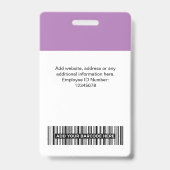 Aangepaste Logo voor Ronde Foto van werknemer Badge (Achterkant)