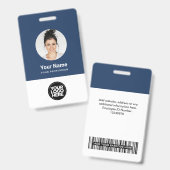 Aangepaste Logo voor Ronde Foto van werknemer Badge (Voor- en achterkant)