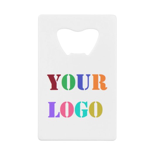 Aangepaste Logo voor speciale acties - Uw kleur Creditkaart Flessenopener (Voorkant)