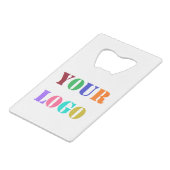 Aangepaste Logo voor speciale acties - Uw kleur Creditkaart Flessenopener (Voorkant Gekanteld)