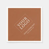 Aangepaste Logo voor Terracotta Branded Servet (Voorkant)