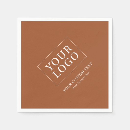 Aangepaste Logo voor Terracotta Branded Servet (Voorkant)