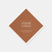 Aangepaste Logo voor Terracotta Branded Servet (Hoek)