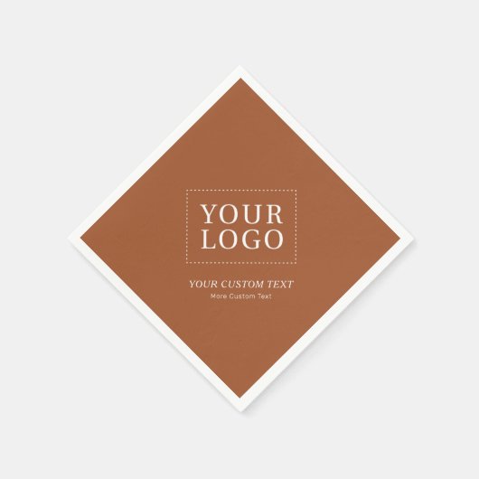 Aangepaste Logo voor Terracotta Branded Servet (Hoek)