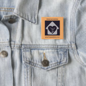 Aangepaste Logo voor thuiszorg en aangepaste tekst Vierkante Button 5,1 Cm (In situ)