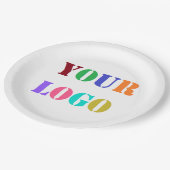 Aangepaste Logo voor uw bedrijf Aangepaste special Papieren Bordje (Gekanteld)