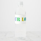 Aangepaste Logo voor uw bedrijf Aangepaste special Waterfles Etiket (Voorkant)