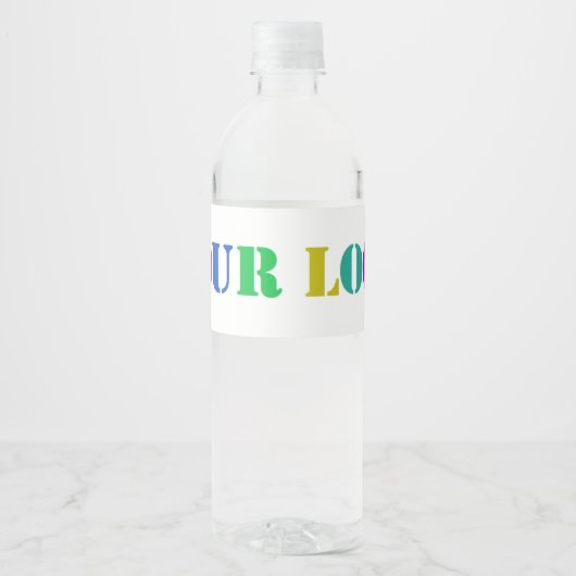 Aangepaste Logo voor uw bedrijf Aangepaste special Waterfles Etiket (Voorkant)