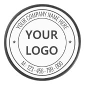 Aangepaste Logo voor uw bedrijf Hockey Puck (Voorkant)