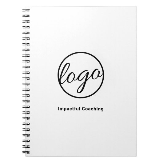 Aangepaste Logo voor zwart-witgebruikers Notitieboek (Voorkant)