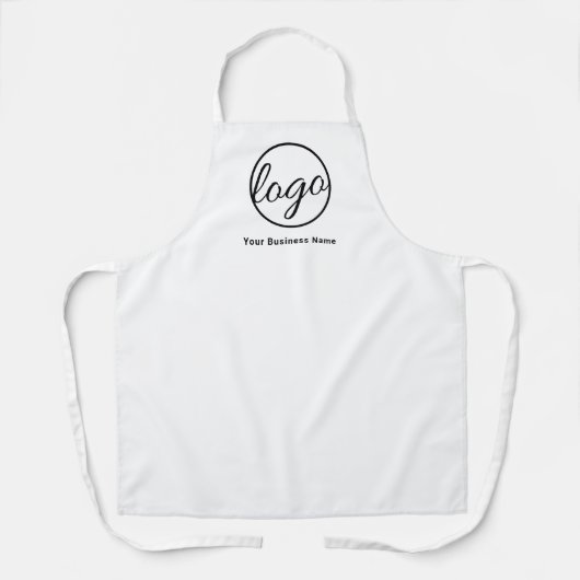 Aangepaste Logo voor zwart-witgebruikers Schort (Voorkant)