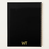 Aangepaste Logo voor zwarte Initialen Planner (Achterkant)