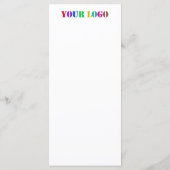 Aangepaste Logo Voorbeeld menu van uw bedrijf (Achterkant)