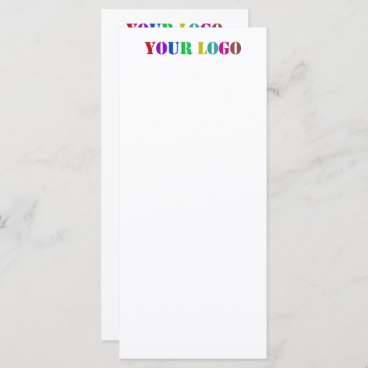 Aangepaste Logo Voorbeeld menu van uw bedrijf (Voorkant / Achterkant)