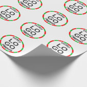Aangepaste Logo Vrolijke Kerstwerveling Snoep Cadeaupapier (Hoek)