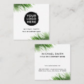 Aangepaste logo vrouwelijke minimalistische logo c vierkante visitekaartje (Voorkant / Achterkant)