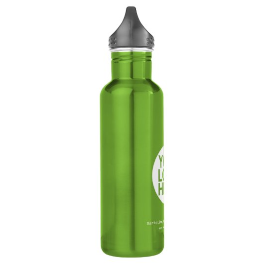 Aangepaste Logo Waterfles met Handvat Groen 24 oz Waterfles (Links)