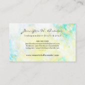 Aangepaste Logo waterverf groene Gele etherische o Visitekaartje (Achterkant)