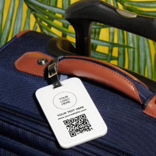 Aangepaste Logo Website Adres QR Code Scan Barcode Bagagelabel