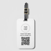 Aangepaste Logo Website Adres QR Code Scan Barcode Bagagelabel (Voorkant (verticaal))