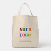 Aangepaste Logo Website Canvas tas Business Promot (Achterkant)
