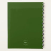 Aangepaste Logo website Eenvoudig merk Groen Planner (Achterkant)