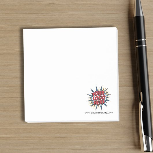 Aangepaste Logo & Website Info Wit Post-it® Notes