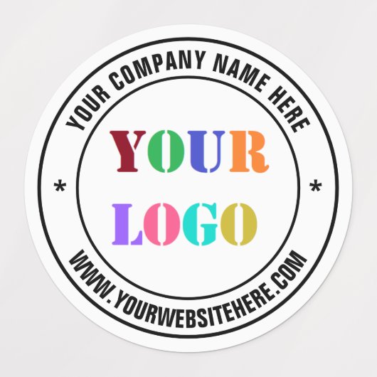 Aangepaste Logo Website Naam Labels Voorbeeld (Design 1)