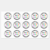 Aangepaste Logo Website Naam Labels Voorbeeld (Vel)