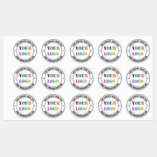 Aangepaste Logo Website Naam Labels Voorbeeld (Vel)