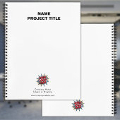 Aangepaste Logo, Website, Naam, Wit Notitieboek