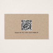 Aangepaste logo website sociale media moderne QR-c Visitekaartje (Achterkant)