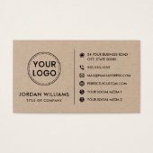 Aangepaste logo website sociale media moderne QR-c Visitekaartje (Voorkant)