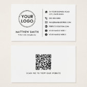 Aangepaste logo website sociale media moderne QR-c Visitekaartje (Voorkant /achterkant)