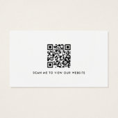 Aangepaste logo website sociale media moderne QR-c Visitekaartje (Achterkant)