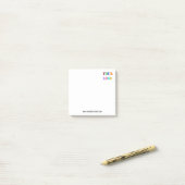 Aangepaste Logo website Uw zakelijke Post-it® note (Op bureau)