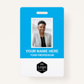 Aangepaste Logo werknemer foto gepersonaliseerd bl Badge (Voorkant)