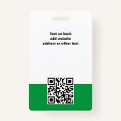 Aangepaste Logo werknemer foto gepersonaliseerd gr Badge (Achterkant)