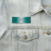 Aangepaste Logo werknemer ID Groene Blauwgroen naa Naamplaatje (In situ)