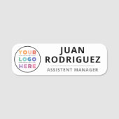 Aangepaste Logo werknemer Magnetic of Safety Pin Naamplaatje (Voorkant)