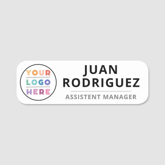 Aangepaste Logo werknemer Magnetic of Safety Pin Naamplaatje (Voorkant)