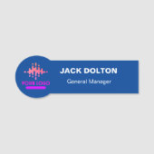 Aangepaste Logo werknemer Magnetic of Safety Pin Naamplaatje (Voorkant)