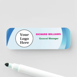 Aangepaste Logo werknemer Magnetic of Safety Pin Naamplaatje