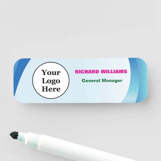 Aangepaste Logo werknemer Magnetic of Safety Pin Naamplaatje (In situ)