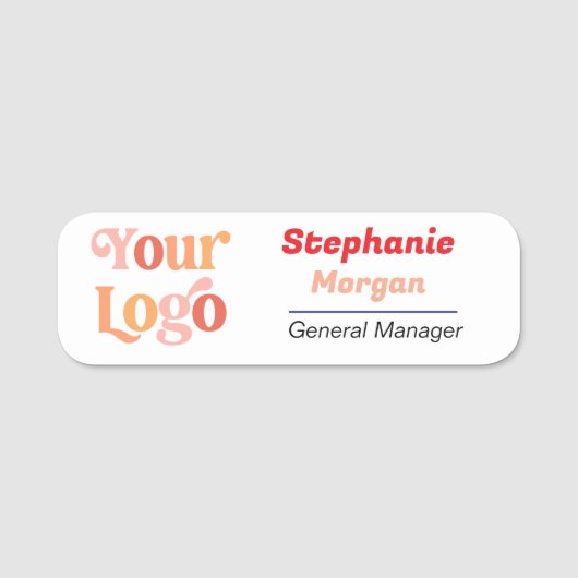 Aangepaste Logo werknemer Magnetic of Safety Pin Naamplaatje (Voorkant)