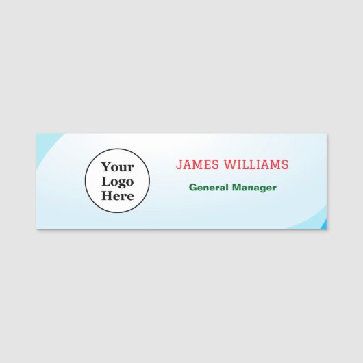 Aangepaste Logo werknemer Magnetic of Safety Pin Naamplaatje (Voorkant)